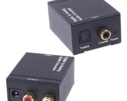Convertidor Optico Y Coaxial A Rca + Cable Toslink