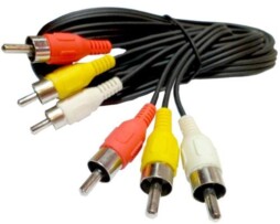 Cable Rca 3 Plug Macho A Macho Audio Y Video 10 Metros