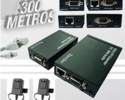 Kit Extensor Vga Y Audio Por Cable Utp Hasta 300 Metros