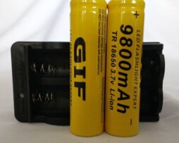 Cargador Doble + 2 Baterias Pilas Gif Mod 18650 De 9800 Mah