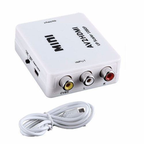 Mini Adaptador Convertidor Rca A Hdmi 1.3 Audio Y Video