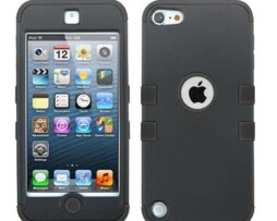 Funda Protector Triple Layer Ipod Touch 5 Negro Doble 