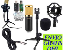 Kit Microfono Condensador Bm800 + Tripie Metal + Tarjeta Usb